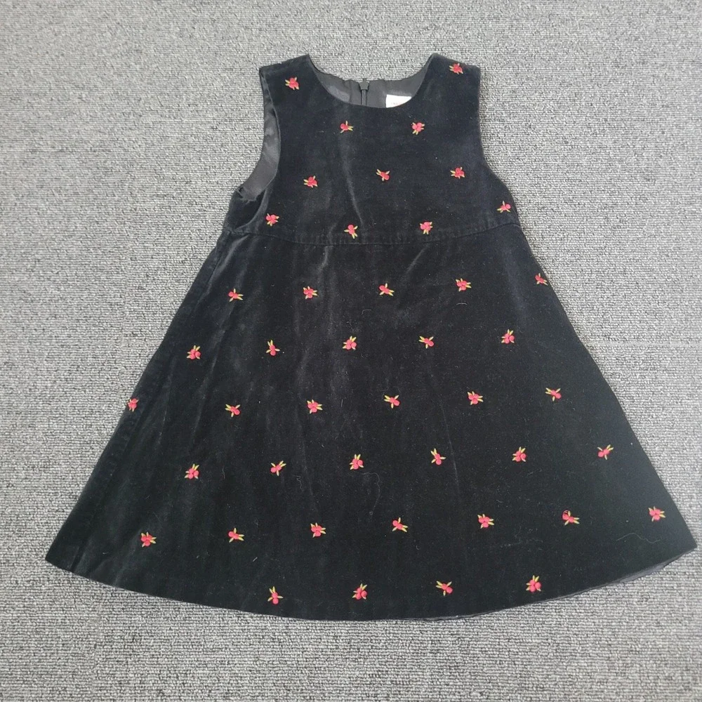 Gymboree Baby Gap 4‎ Dress Lot Black Velvet Floral Cream Quilted Bow Sleeveless
